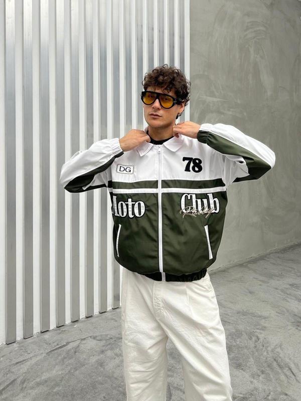 Maroni Erkek Oversize Nakışlı Kolej Ceket - Image 1