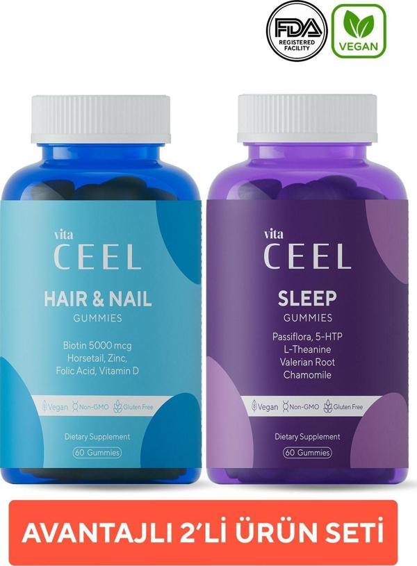 Vita Ceel Sleep Gummies -  Hair and Nail Gummies 60 Gummies - Image 1