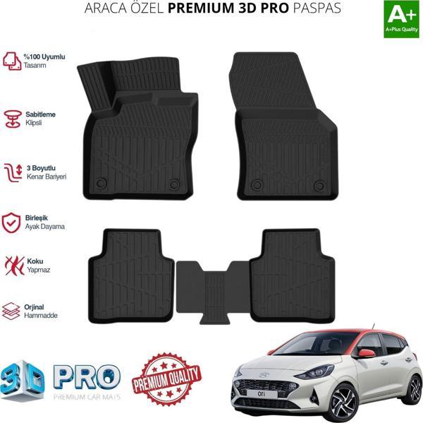 HYUNDAİ İ10 ARACA ÖZEL 3D PASPAS 2019 2020 2021 2022 2023 2024  - Image 1
