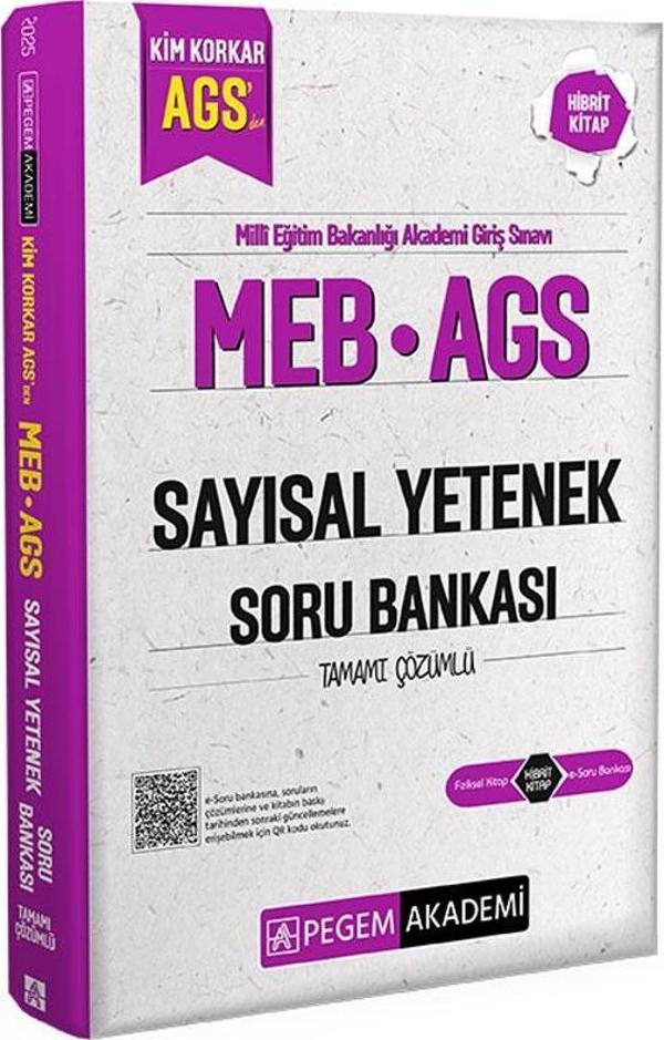 MEB AGS Kim Korkar Sayısal Yetenek Soru Bankası Tamamı Çözümlü - Pegem Akademi Yayıncılık - Image 1