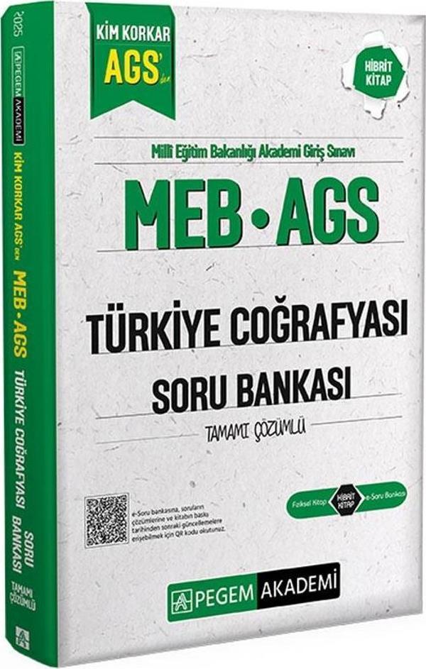MEB AGS Kim Korkar Türkiye Coğrafyası Soru Bankası Tamamı Çözümlü - Pegem Akademi Yayıncılık - Image 1