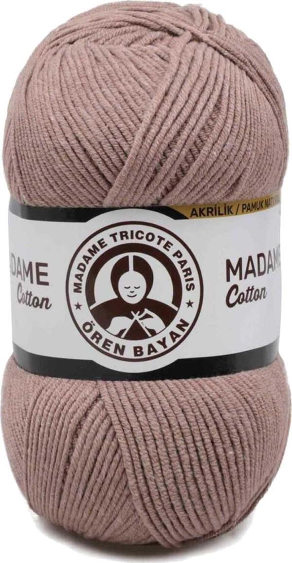 1 Adet Madame Cotton El Örgü İpi Yünü 100 gr 057 Açık Kahve - Image 1