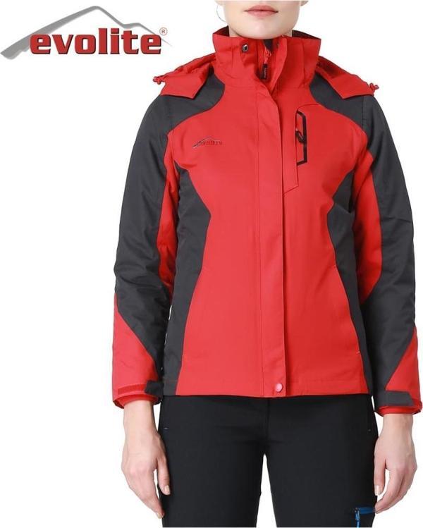 Evolite Diva Bayan 3in1 Gri/Kırmızı Mont S - Image 1