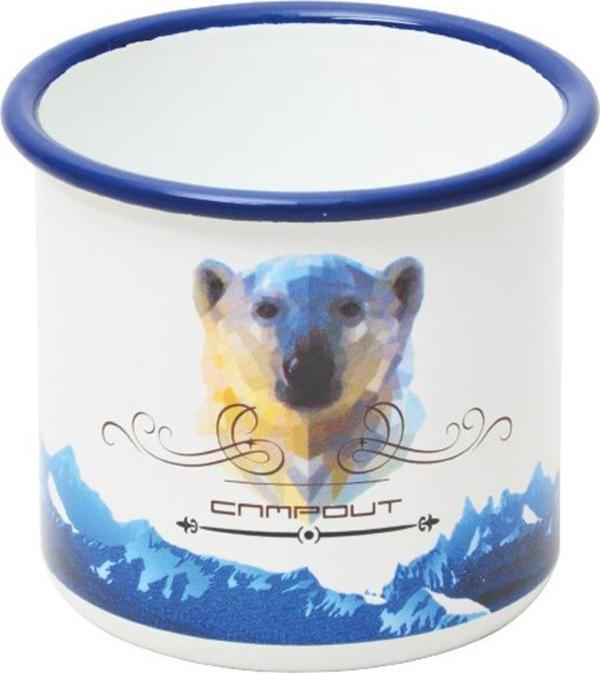 Campout Emaye Kupa Beyaz Bear BEYAZ - Image 1