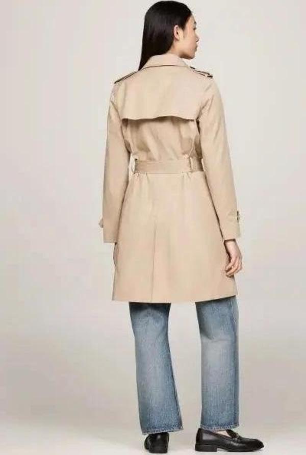 Tommy Hilfiger Kadın  Pamuklu Sliim Fit Trençkot - Image 1
