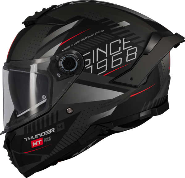 KASK MT THUNDER 4 SV LUMİNENCE D1 MAT GRİ/SİYAH - Image 1