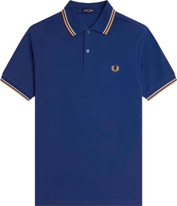 Fred Parry Erkek Mavi Polo Yaka T-shirt - Image 1