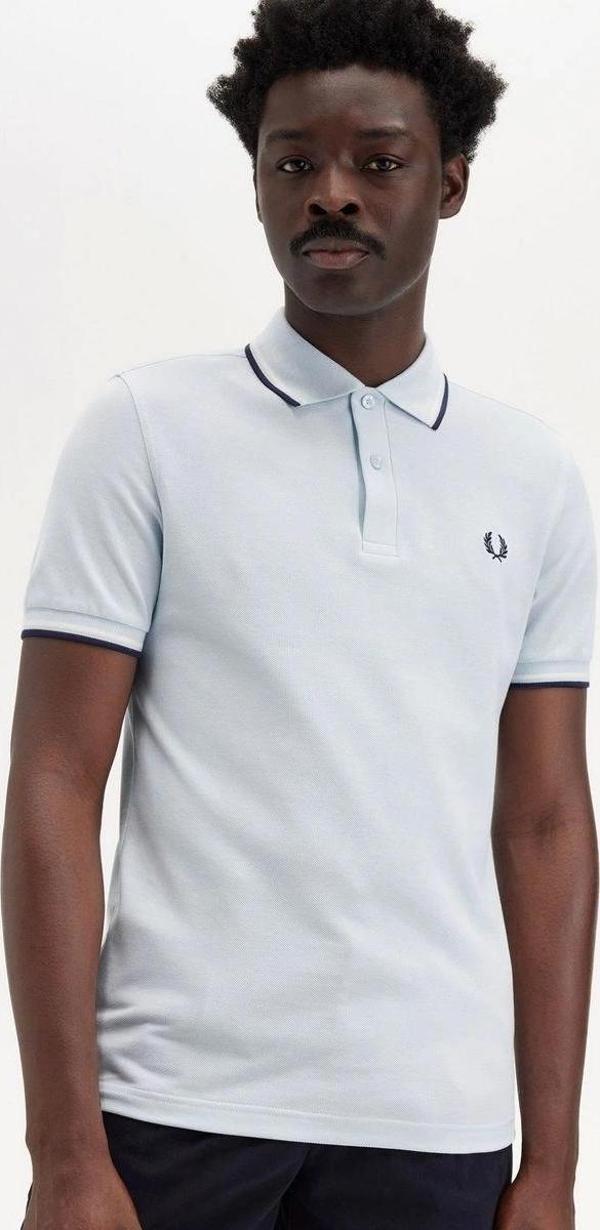 Fred Parry Erkek Mavi Polo Yaka T-shirt - Image 1