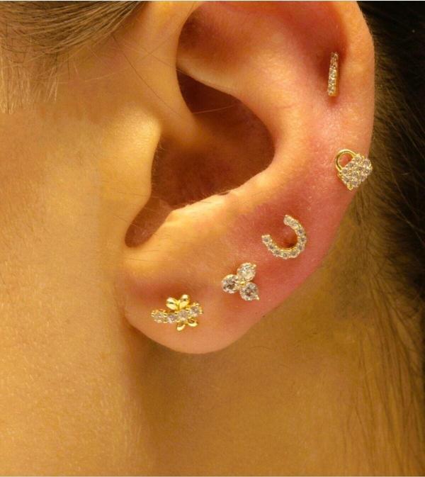 Hakan Güler Kuyumculuk 14 Ayar Altın Piercing Tragus Küpe - Image 1