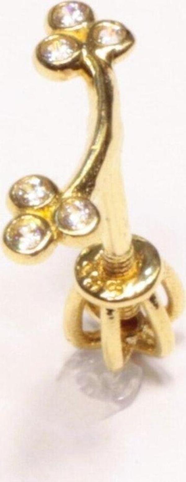 Hakan Güler Kuyumculuk 14 Ayar Altın Piercing Tragus Küpe - Image 1