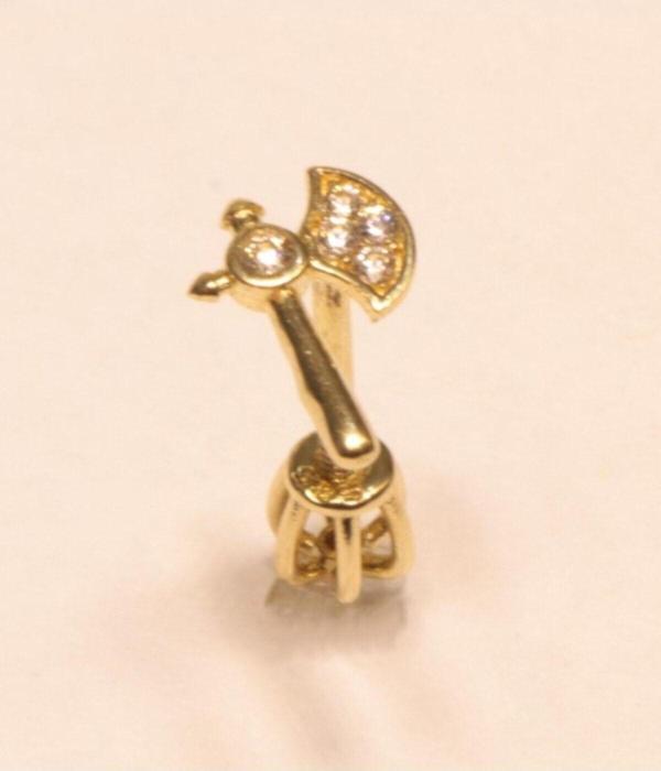 Hakan Güler Kuyumculuk 14 Ayar Altın Piercing Tragus Küpe - Image 1
