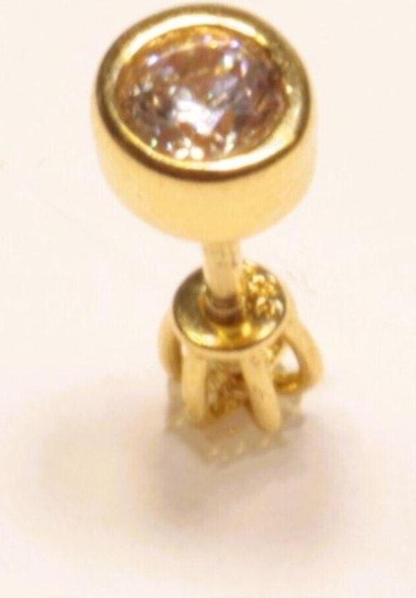 Hakan Güler Kuyumculuk 14 Ayar Altın Piercing Tragus Küpe - Image 1
