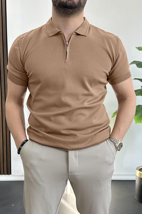 Erkek Polo Yaka Tişört Kahverengi Edw261 - Image 1
