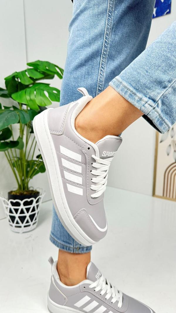 Günlük Unisex Sneaker Spor Ayakkabı Bağcıklı Çizgi Detaylı Rahat Hafif Bağcıklı Tırtık Taban ST-331  - Image 1