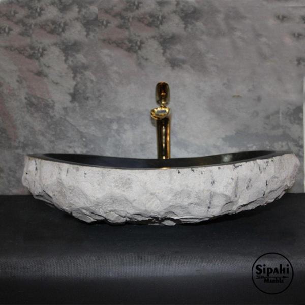 Sipahi Marble Bazalt Dışı Özel Tasarım Patlatma Lavabo - Image 1