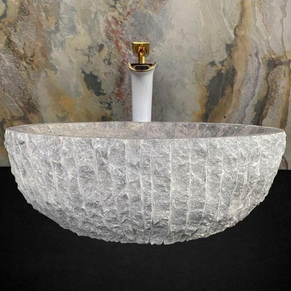 Sipahi Marble Tundra Gri Dışı Çizik Tarama Lavabo - Image 1