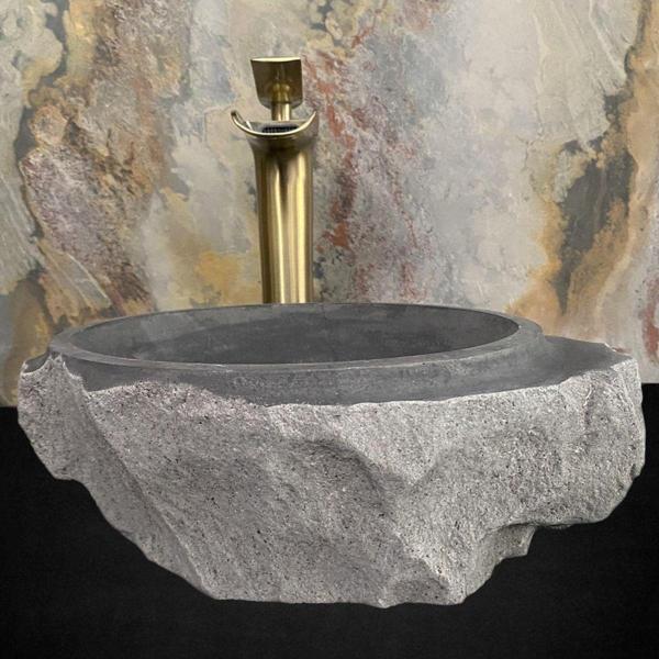 Sipahi Marble Bazalt Dışı Kaya Model Patlatma Lavabo - Image 1