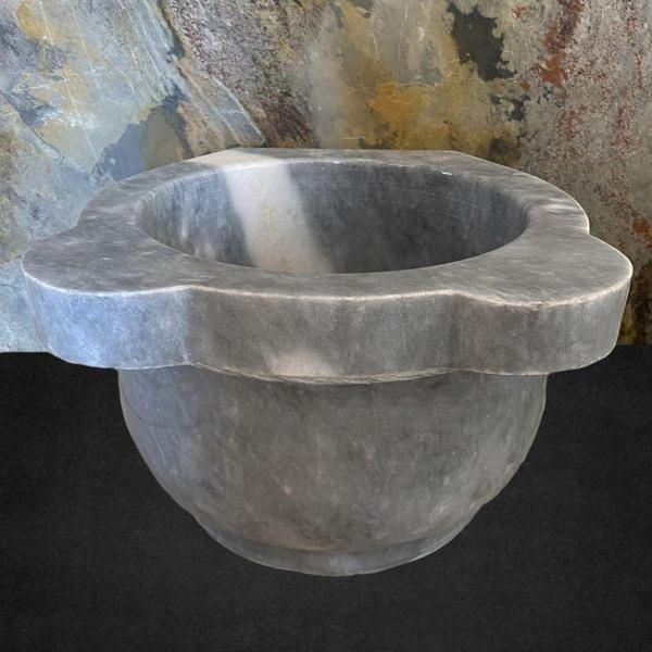 Sipahi Marble Gri Mermer Düz Mini Kurna - Image 1