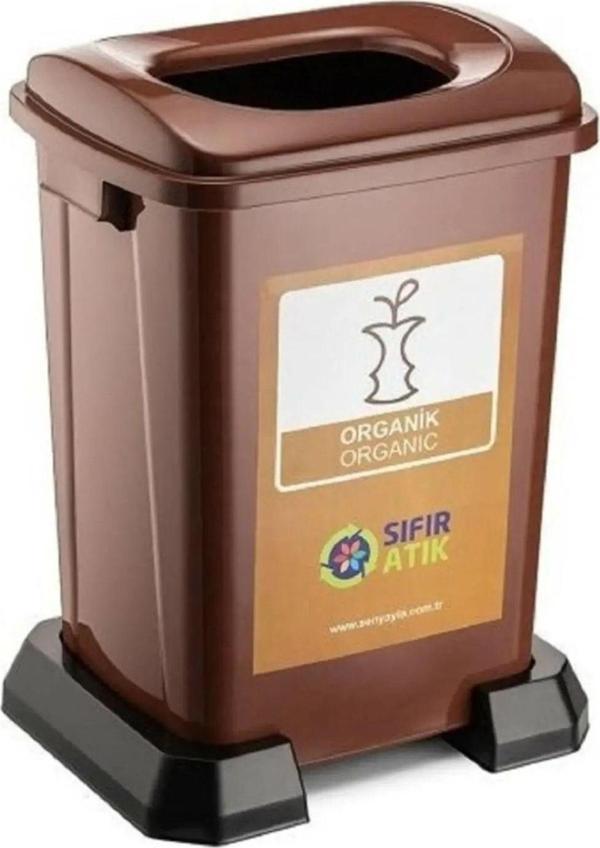 Şenyayla Plastik Sıfır Atık Geri Dönüşüm Çöp Kovası (Organik Atık) 50 Lt - Image 1
