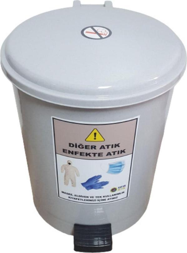 Şenyayla Plastik Maske Eldiven Tek Kullanımlık Ürün Atık Kovası 15 Lt - Image 1