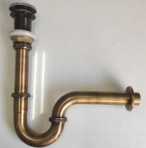 Sipahi Marble Antik Eskitme Lavabo Sifonu Takımı - Image 1