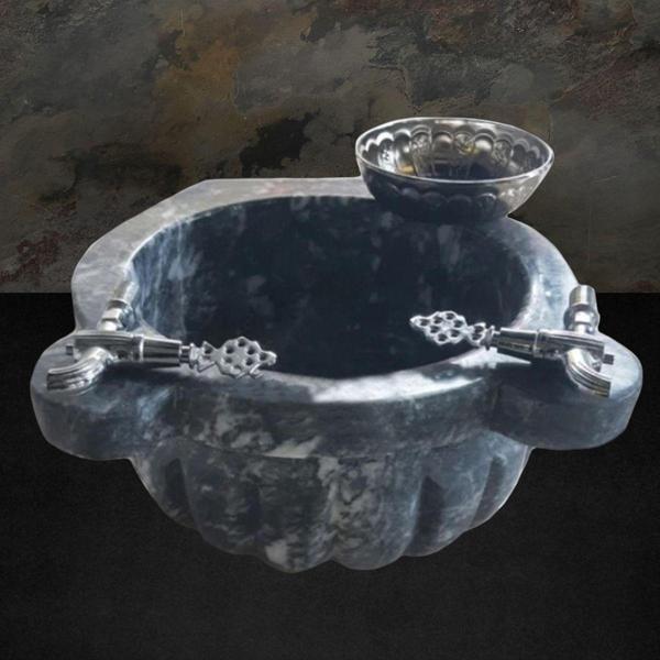 Sipahi Marble Hamam Konsept Set - Bursa Siyah Mermer - Image 1