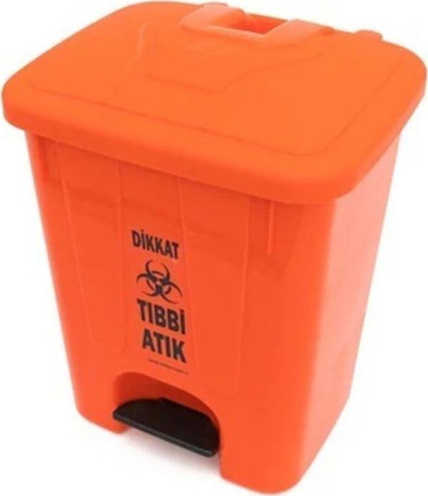 Şenyayla Plastik Tıbbi Atık Kovası Pedallı Iç Kovasız  65 Lt - Image 1