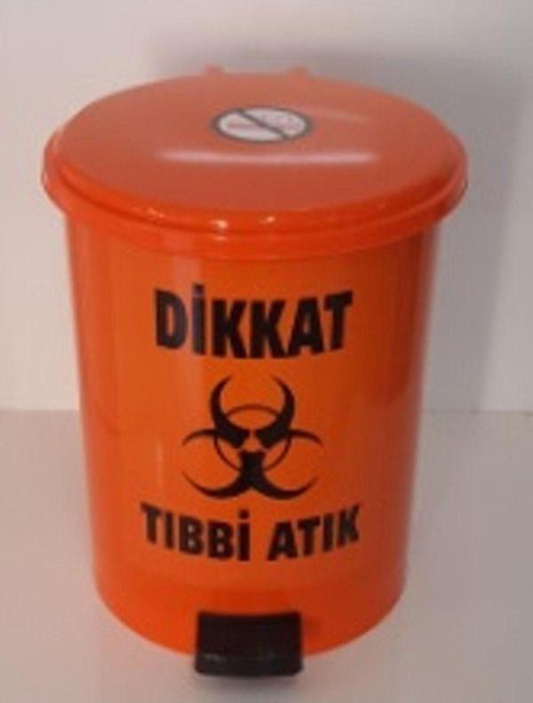 Şenyayla Plastik Tıbbi Atık Kovası 15 Lt Pedallı Ücretsiz Kargo - Image 1