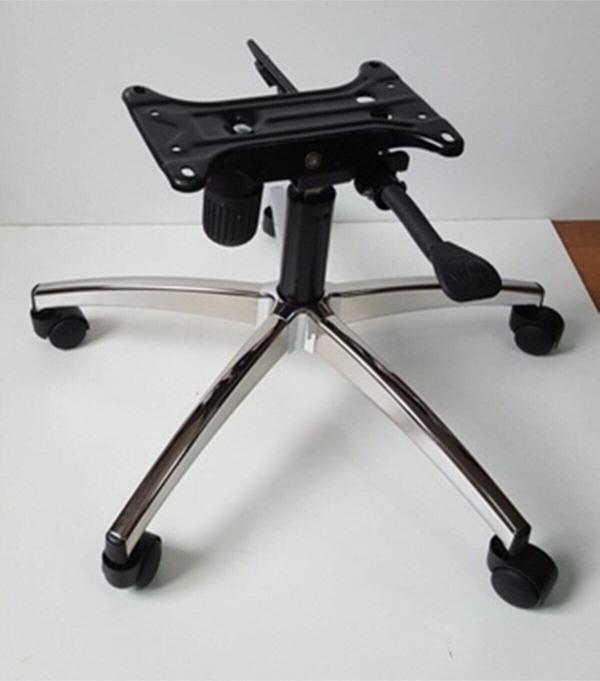 Yıldızsit Makam Koltuğu Krom Yıldız Ayağı Çift Kollu Mekanizma Çap 64 Cm 100 Lük Siyah Pistonlu - Image 1