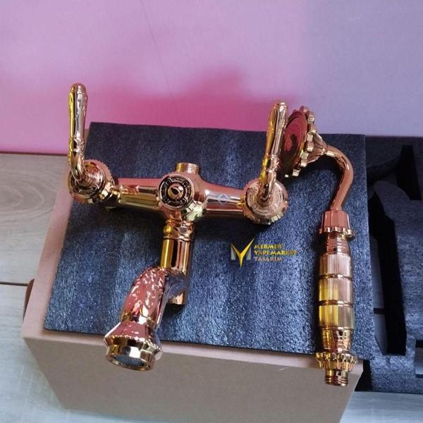 Mym Mermer Yapı Market Gold Osmanlı Duş Seti - Image 1