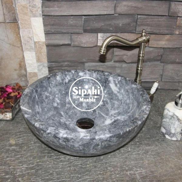 Sipahi Marble Bursa Siyah Mermer Çanak Lavabo - Image 1