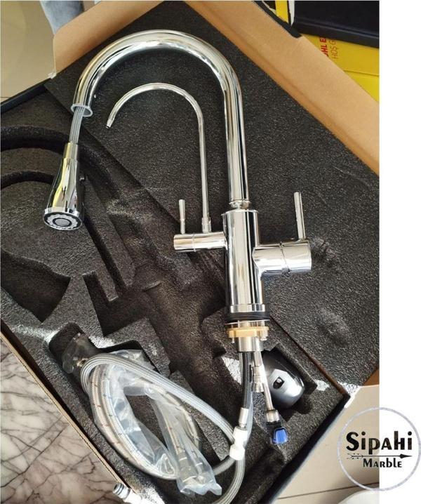 Sipahi Marble Krom Arıtmalı Spiralli Eviye Bataryası - Image 1
