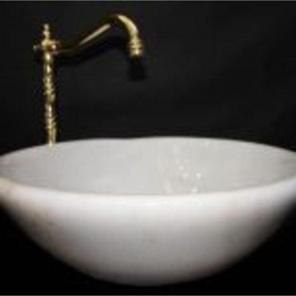 Mym Mermer Yapı Market Muğla Kristal Beyaz Tasarım Lavabo - Image 1