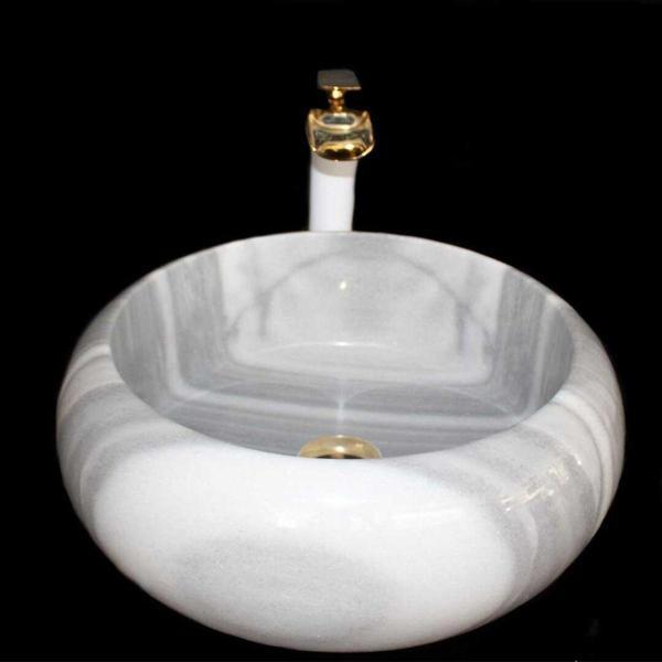 Mym Mermer Yapı Market Marmara Dikey Pijamalı Bombeli Lavabo - Image 1