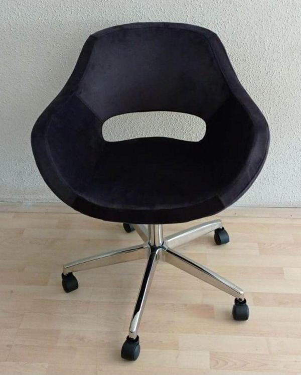 Kamusal Market Büro Sandalyesi Krom Yıldız Ayaklı Döküm Süngerli - Image 1