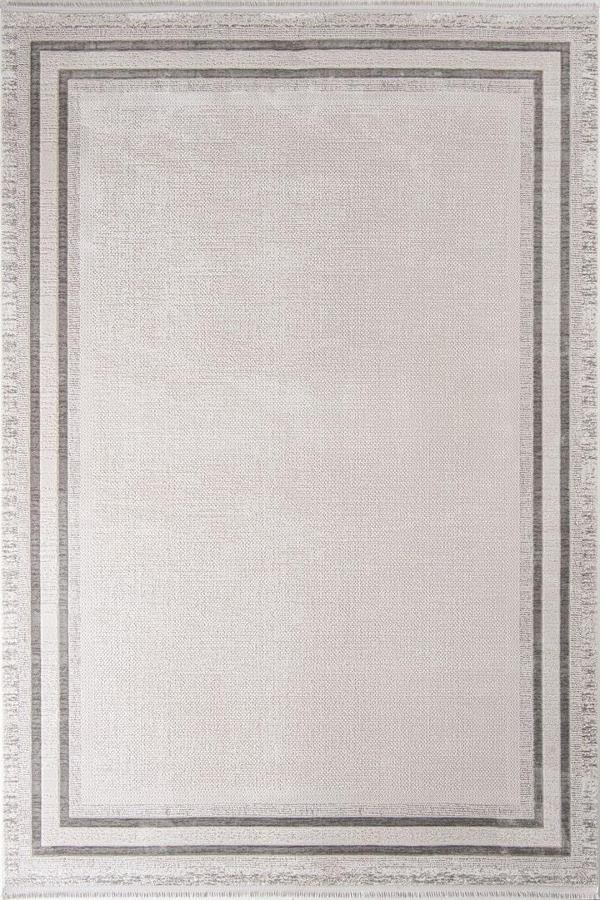 Romans Halı Class Koleksiyonu Viscon Akrilik Saçaklı Halı 8904 Gri - Image 1