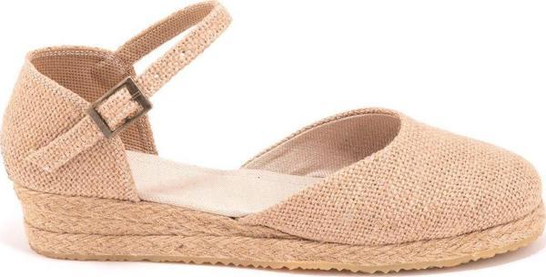 Gerçek Elişi 3cm Arkası Az Açık Hasır Jüt Bantlı Günlük Kadın Espadril Handmade - Image 1