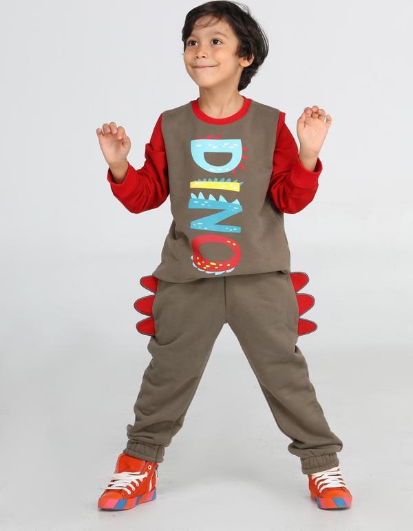 Dino Renkli Erkek Çocuk Eşofman Takım - Image 1