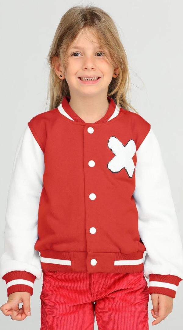 Kırmızı Nakışlı Kolej Ceket - Image 1
