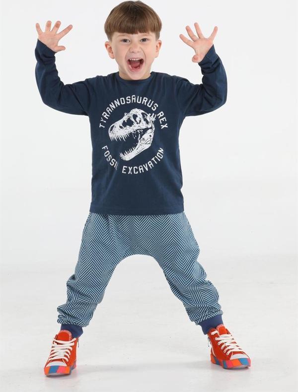 Fossil Erkek Çocuk Baggy Pantolon + T-shirt Takım - Image 1
