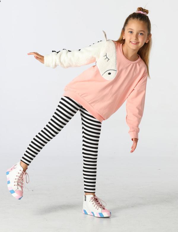 Unicorn Kollu Yumoş Sweat-Tayt Takım - Image 1