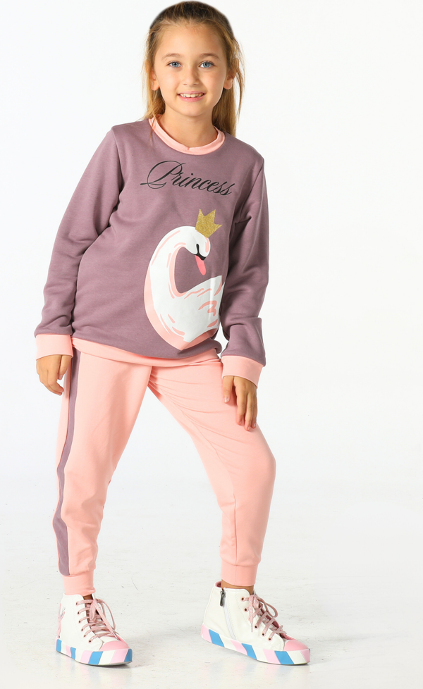 Kuğu Princess Lila- Pembe Eşofman Takım - Image 1