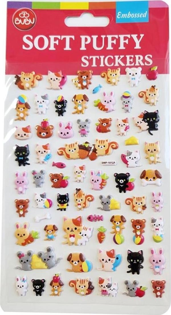 Bu-Bu Soft Puffy Sticker Cats 10,9x20,5 SWP-1012A - Image 1