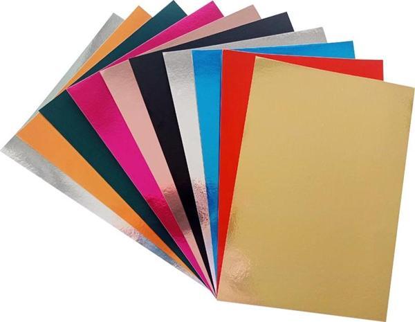 Kika Oluklu Metalik Karton Karışık Renk 50X70Cm (25 Li Paket) - Image 1