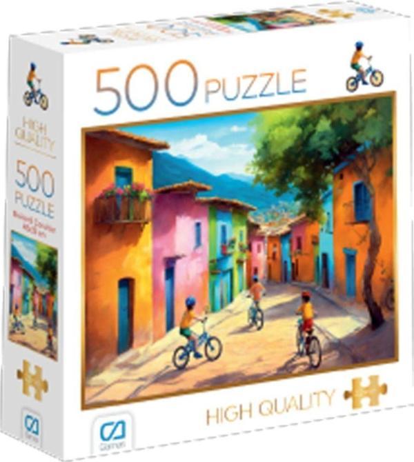 Ca Games Puzzle 500 Parça Bisikletli Çocuklar Ca500-7518 - Image 1