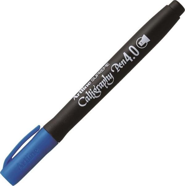 Artline Supreme Calligraphy Pen Kaligrafi Kalemi 4.0 Mm Mavi (12 Li Paket) - Image 1