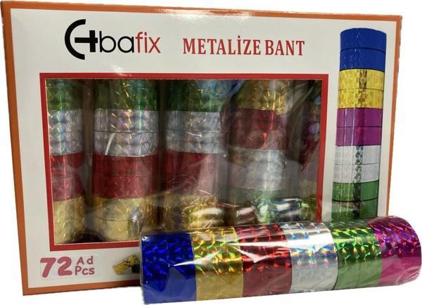 Bafix Desenli Bant Metalize 12 Mm X 2 Metr Bfx-Deb0003 (72 Li Paket) - Image 1