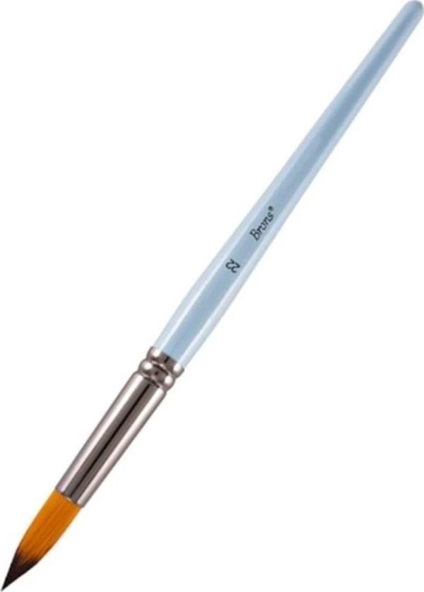 Brons Fırça 123 Serisi Sulu Boya ve Akrilik Boya Kısa Sap No:22 Br-768 (12 Li Paket) - Image 1