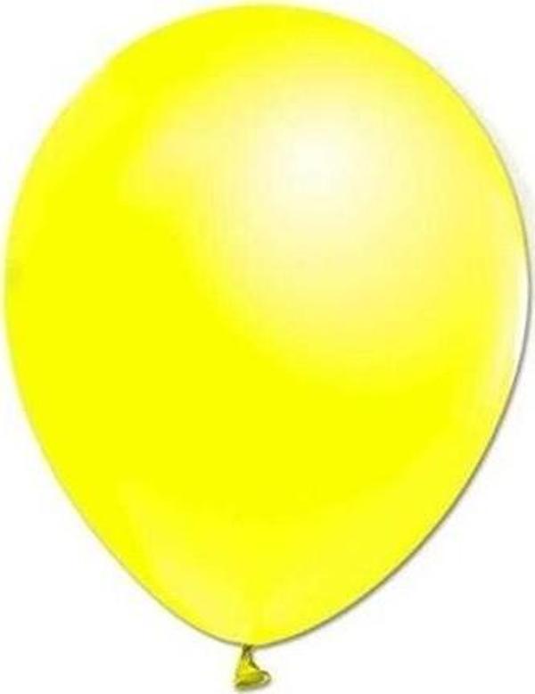 Balonevi 12" Baskı Balonu Neon Sarı (100 Lü Paket) - Image 1