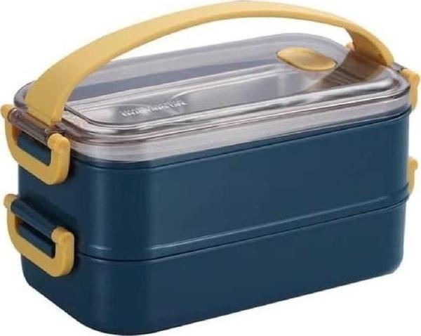 Vagonlife Paslanmaz Çelik Beslenme Kutusu Lunch Box 1400 Ml Xc-363 (Karışık Renk 1 Adet) - Image 1